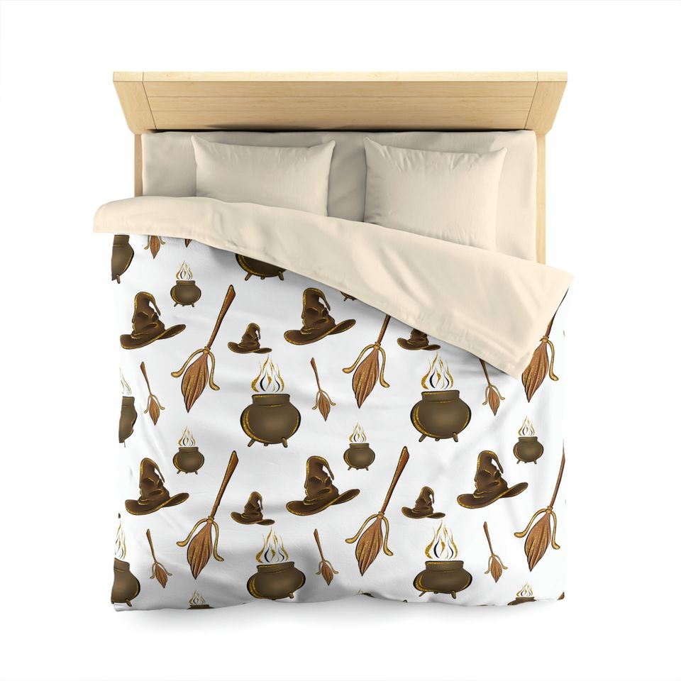 Harry Potter Inspired Microfiber Duvet Cover / Sorting Hat / Cauldron /Bedroom Collection / Flying Broom / Home Decor