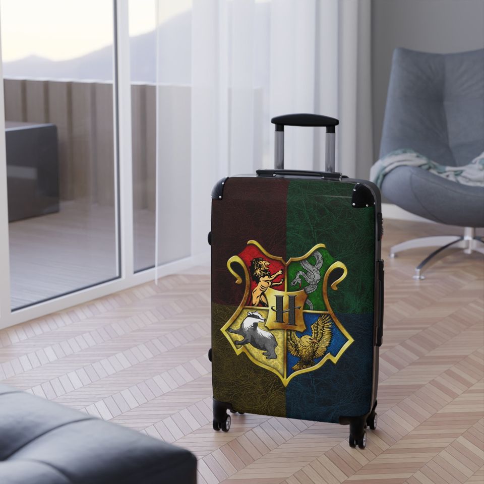 Harry Potter Inspired Travel Luggage /  Hogwarts Wheeled Suitcase