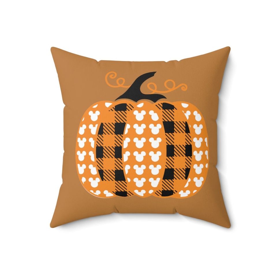 Pumpkin Square Pillow / Mickey Pumpkins / Disney Inspired Decor / Thanksgiving Decor