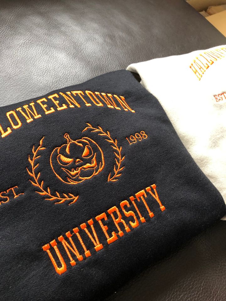 Halloweentown embroidered crewneck, Halloween sweatshirt