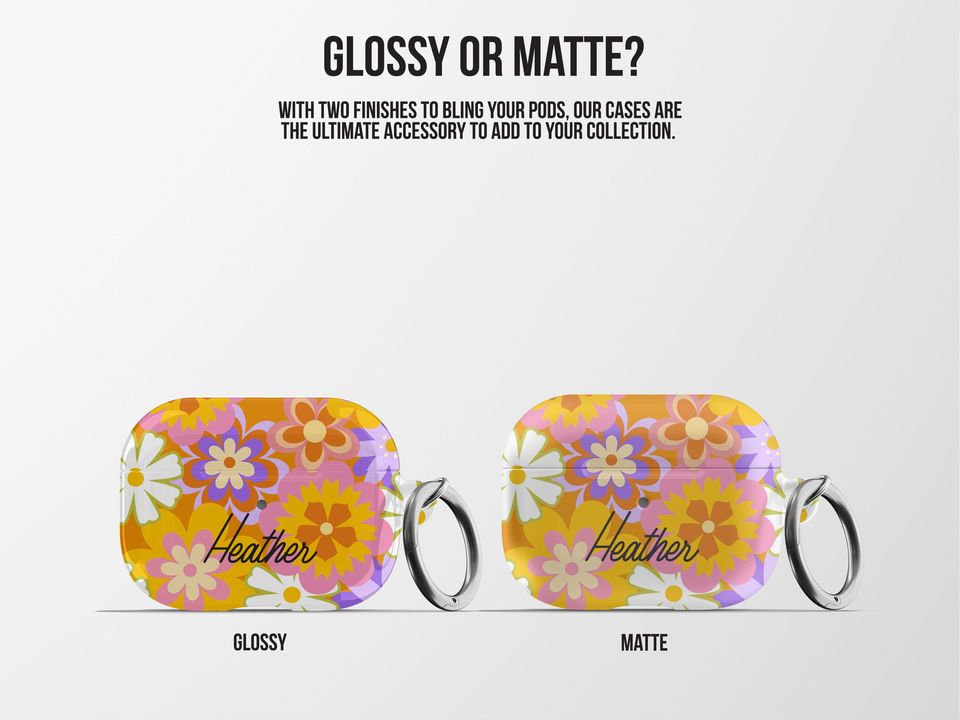 RETRO FLOWERS AOP Airpods Case Cover