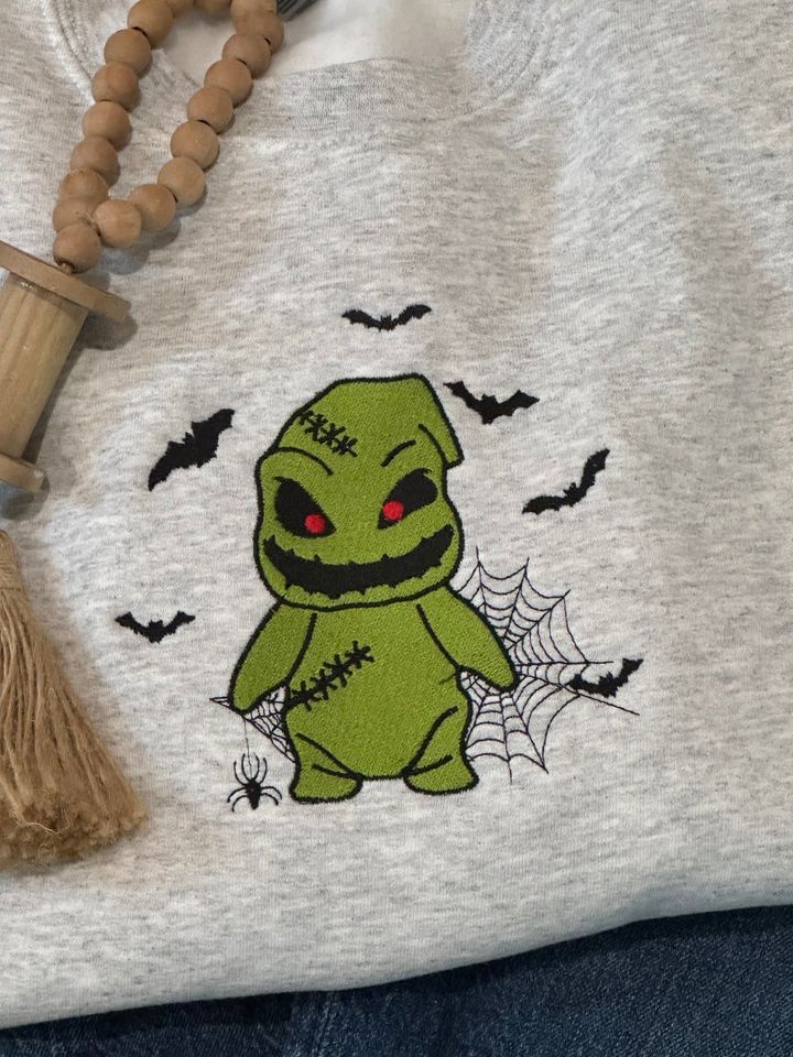 Oogie boogie embroidered crewneck