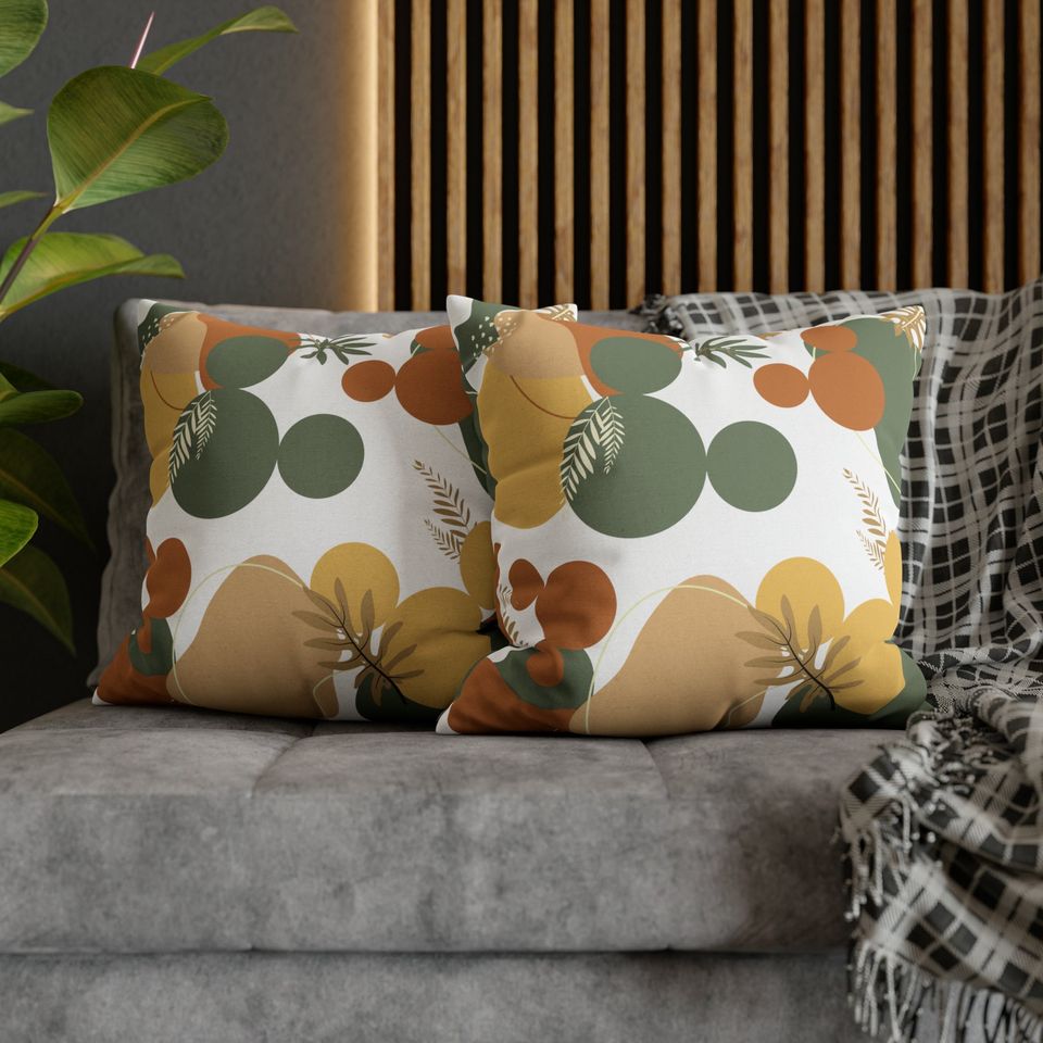 Boho Sage Pillow, Hidden Mickey Throw Pillow, Geometric, Modern Chic