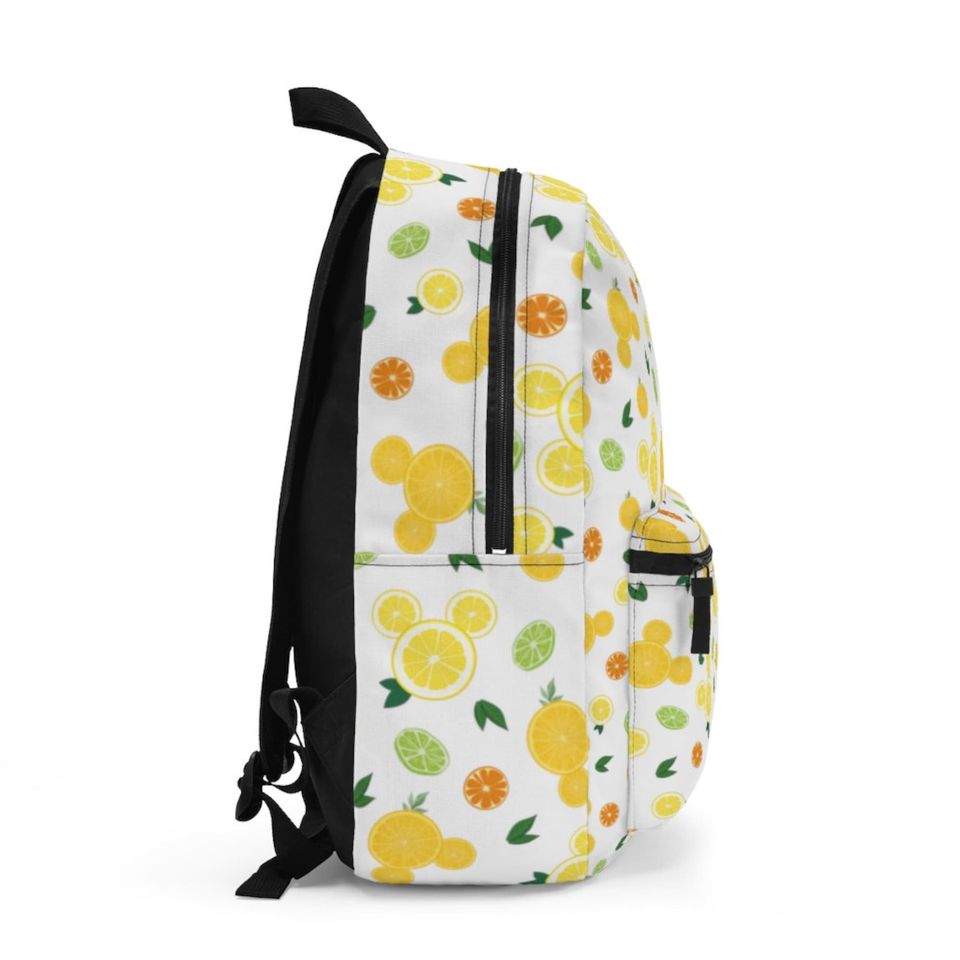 Citrus Hidden Mickey Backpack, Disney Pattern School Bag