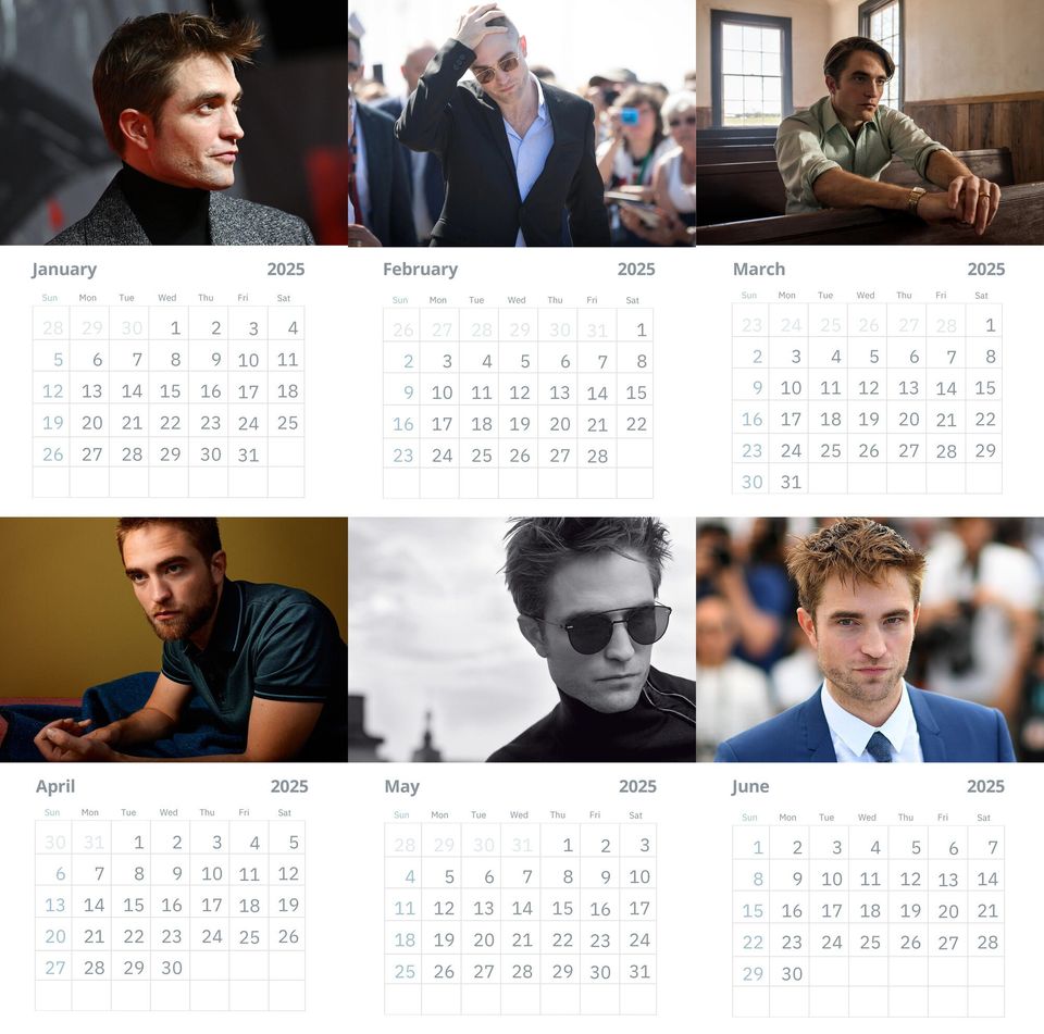 Robert Pattinson Wall Calendars 2025 Vol 2