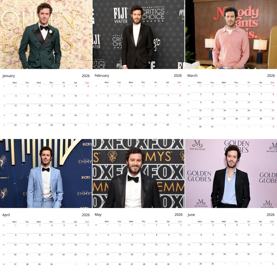 Adam Brody 2026 Calendar: Exclusive Celebrity Art Prints