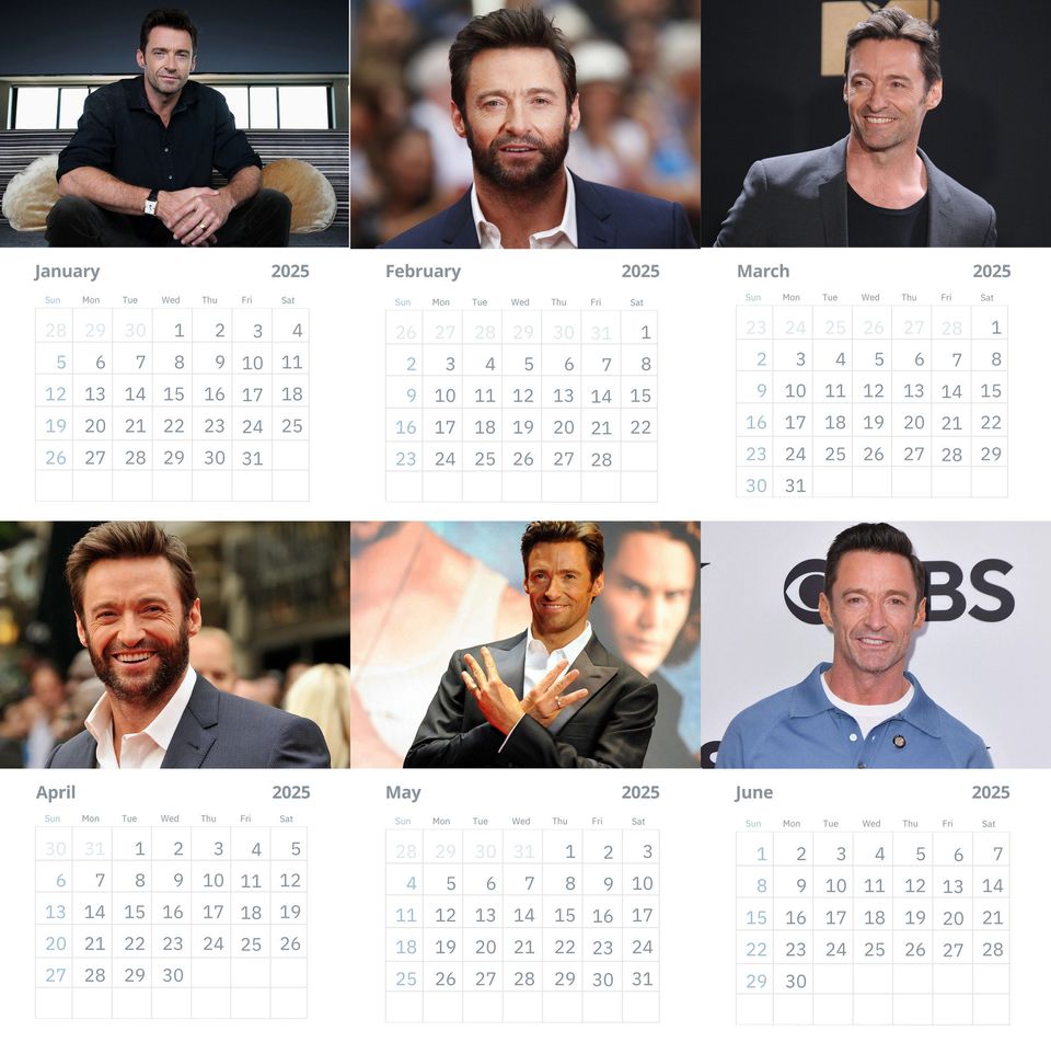 Hugh Jackman Wall Calendars 2025