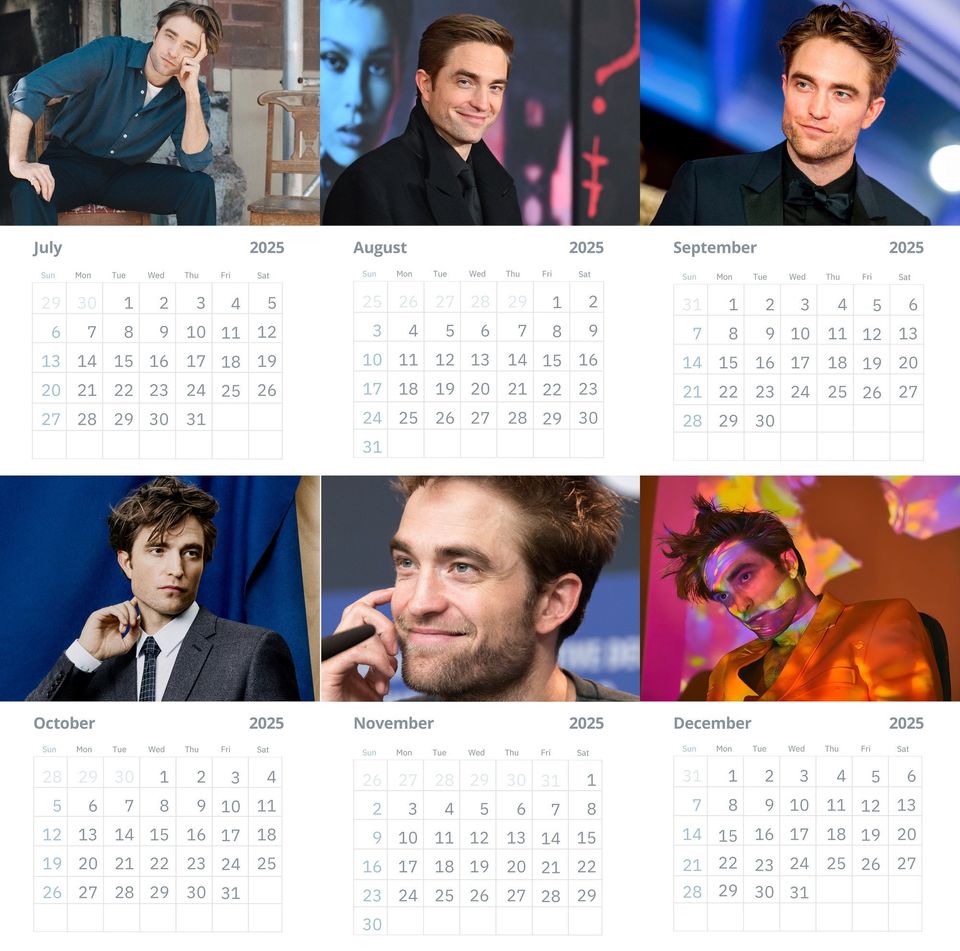 Robert Pattinson Wall Calendars 2025 Vol 2