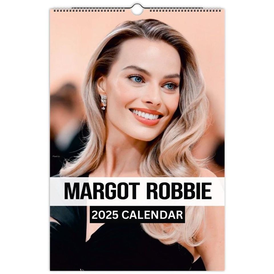 Margot Robbie Wall Calendar 2025 Large, Fan gift,  Barbie, Wolf of Wall Street, Suicide Squad