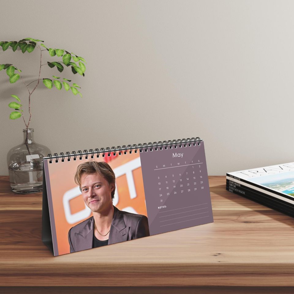 Rudy Pankow 2026 Desk Calendar | Premium Spiral Bound Celebrity Photo Calendar | High-Quality Fan Gift & Desk Dcor
