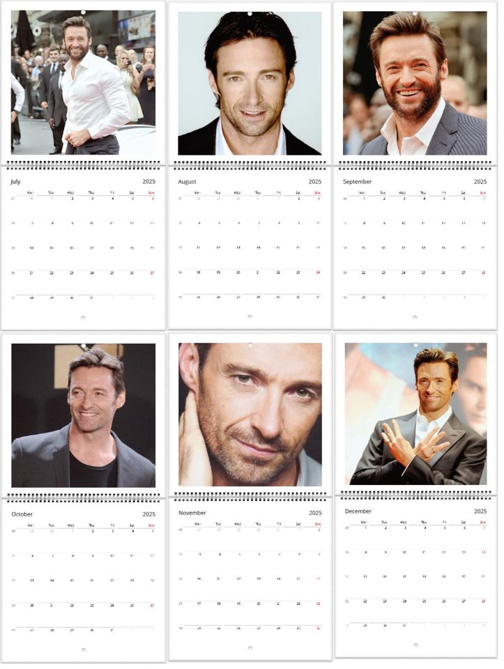 Hugh Jackman Wall calendars 2025