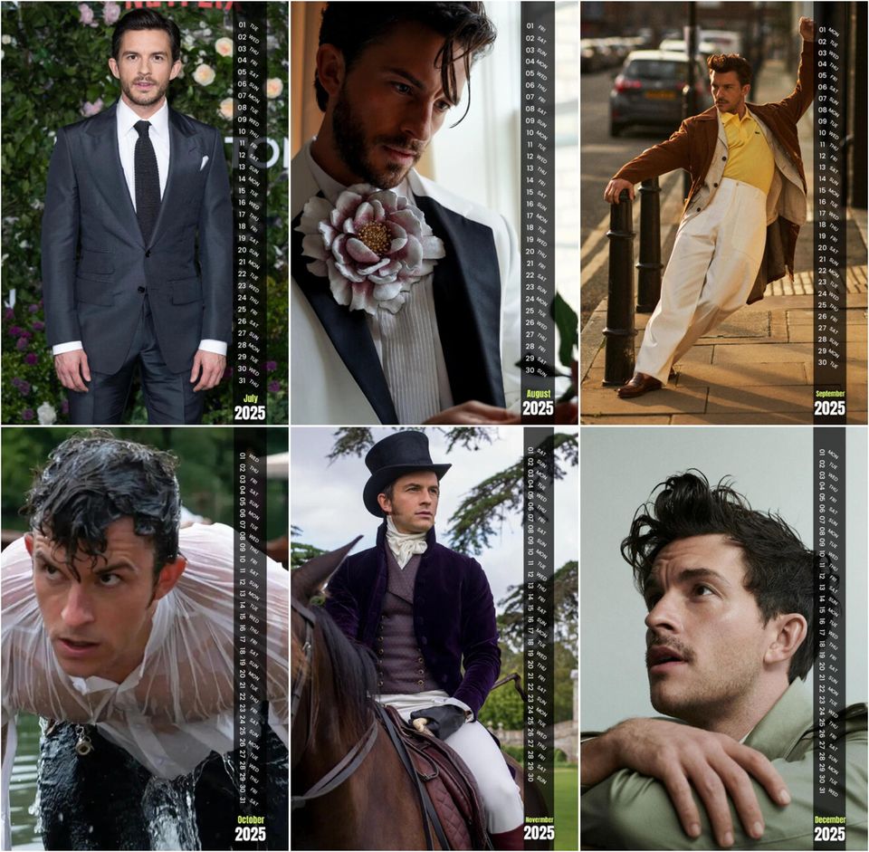 Jonathan Bailey Full Poster Wall calendars 2025 , Fan Gift