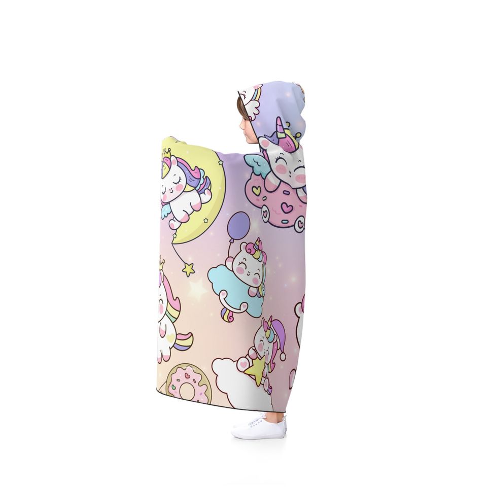 Rainbow Unicorn Hooded Blanket | Winter | Christmas Gift