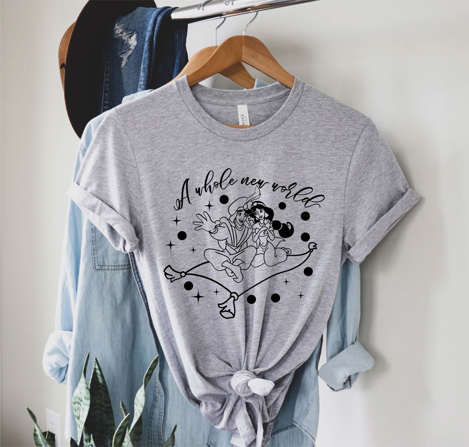 A Whole New World Aladdin Jasmine Disney Vacation Shirt