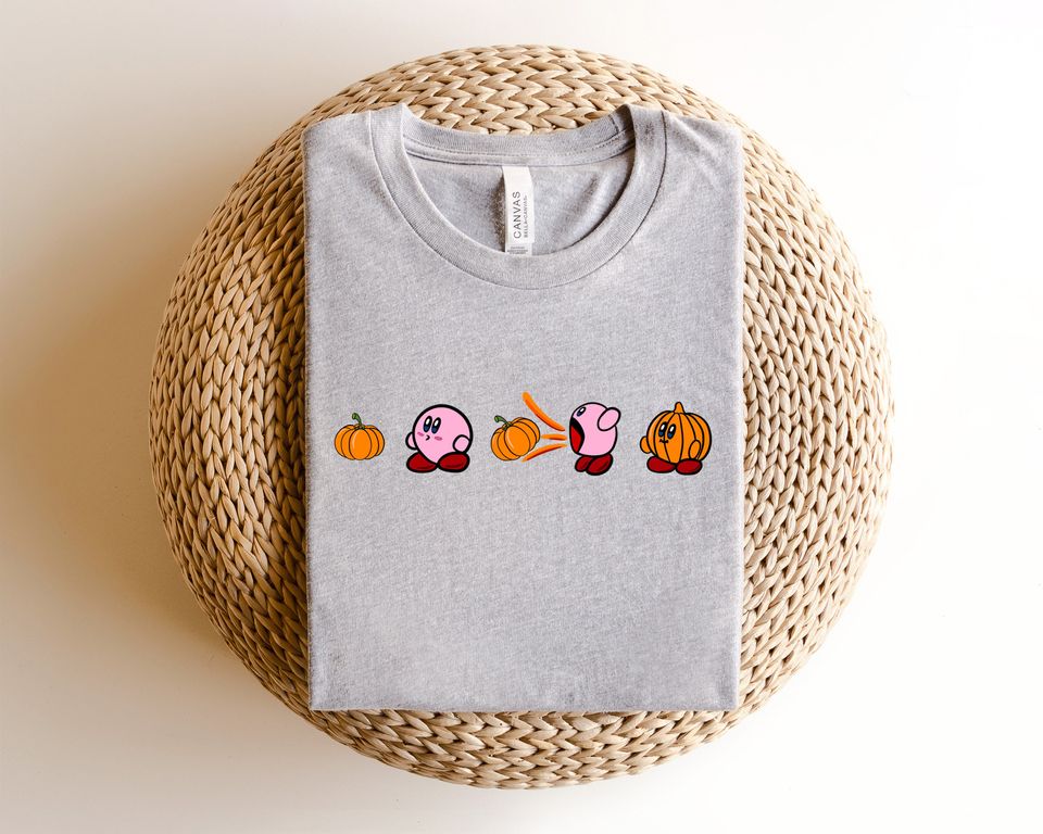 Kirby Pumpkin Sweatshirt, Funny Fall Sweatshirt, Funny Halloween Shirt