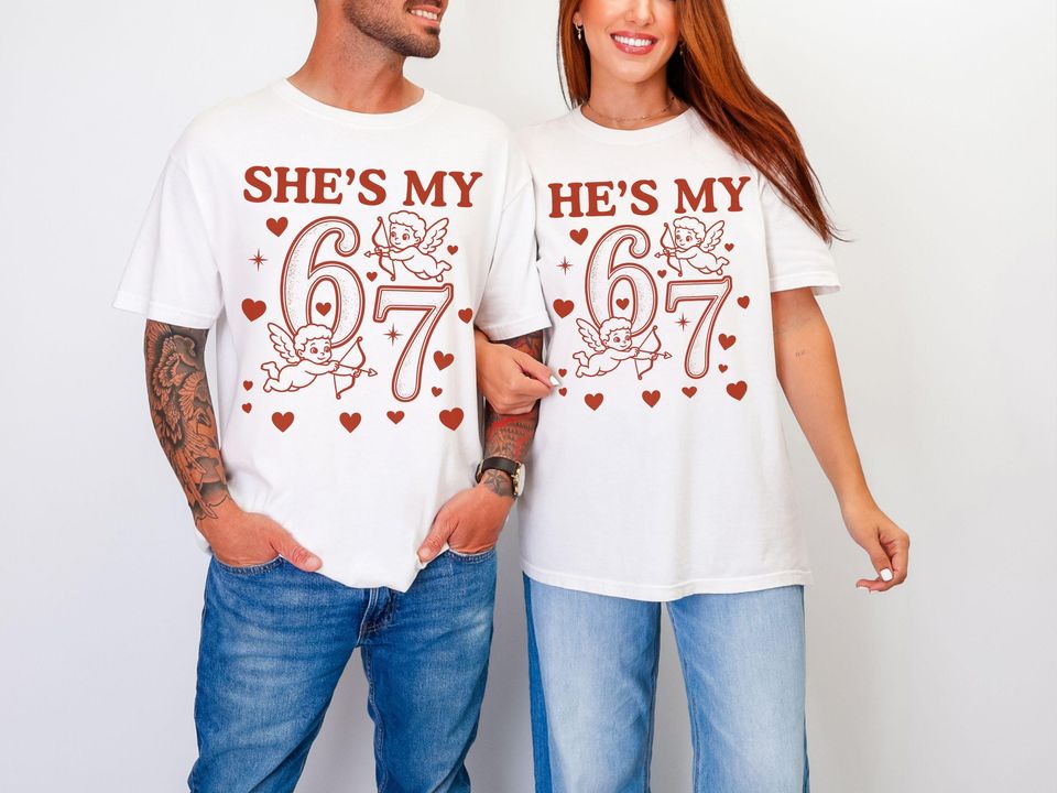 Funny 67 Matching Couple Valentine's Day Shirts