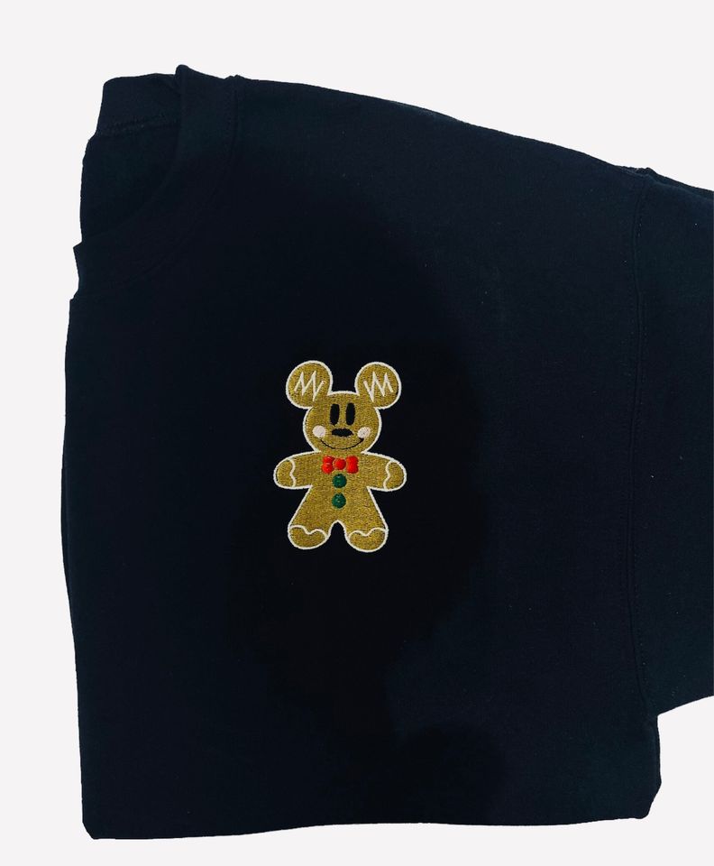 Disney Inspired Christmas Sweater, Mickey Gingerbread Pullover, Holiday Disney Shirt