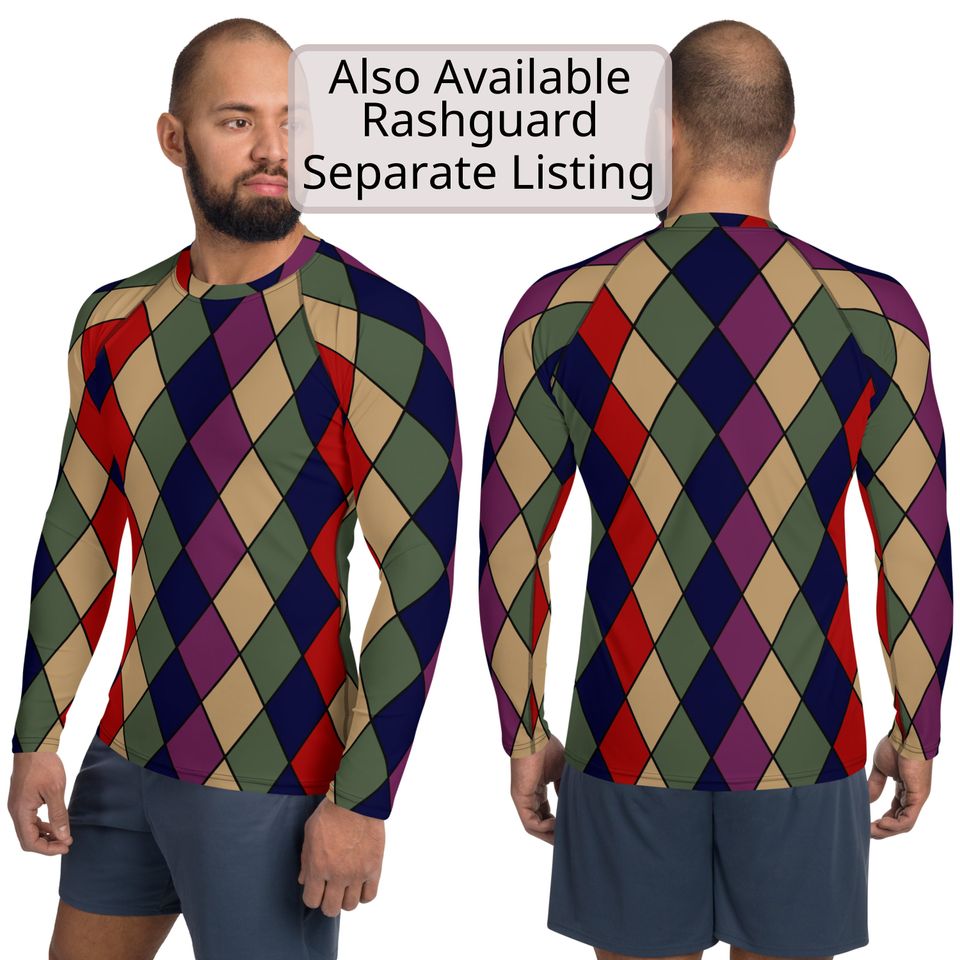 Harlequin Jester Fool Clown Mens Leggings, Harlequin Costume, Cosplay