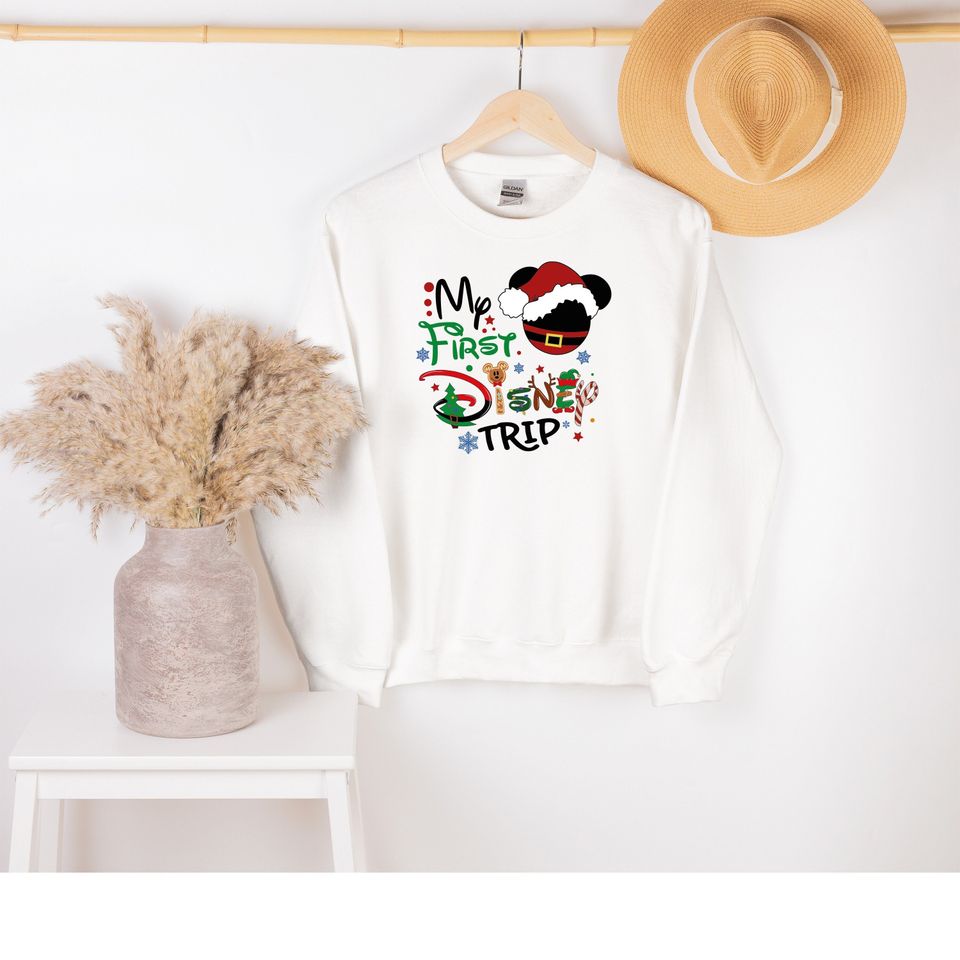 First Disneyland Trip Christmas Sweatshirt, My first Disney Trip