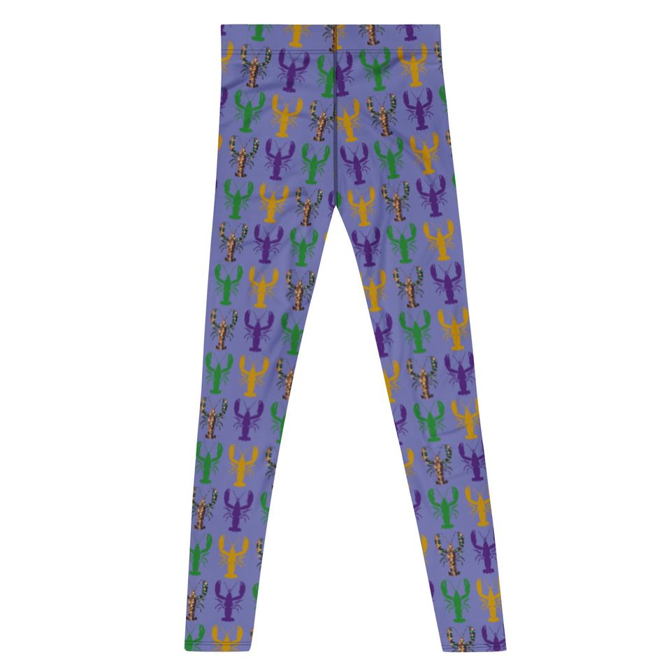 Mardi Gras Men's Leggings | Crawfish Bead Pattern | Mardi Gras Outfit
