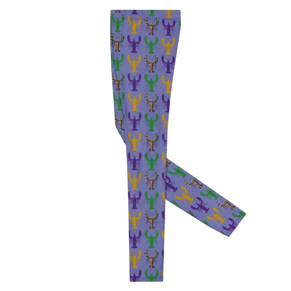 Mardi Gras Men's Leggings | Crawfish Bead Pattern | Mardi Gras Outfit
