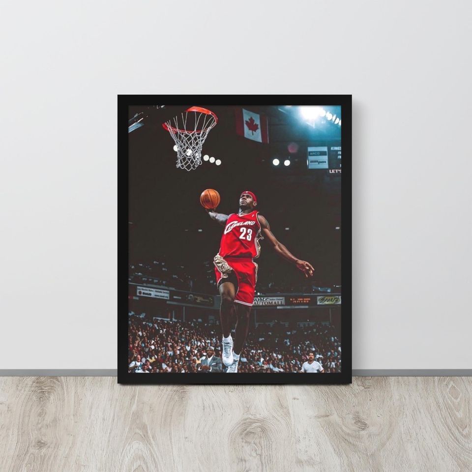 LeBron James Cavs Poster NBA Print  Gift for NBA Fan