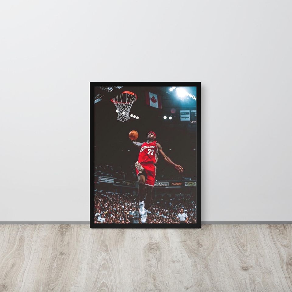 LeBron James Cavs Poster NBA Print  Gift for NBA Fan