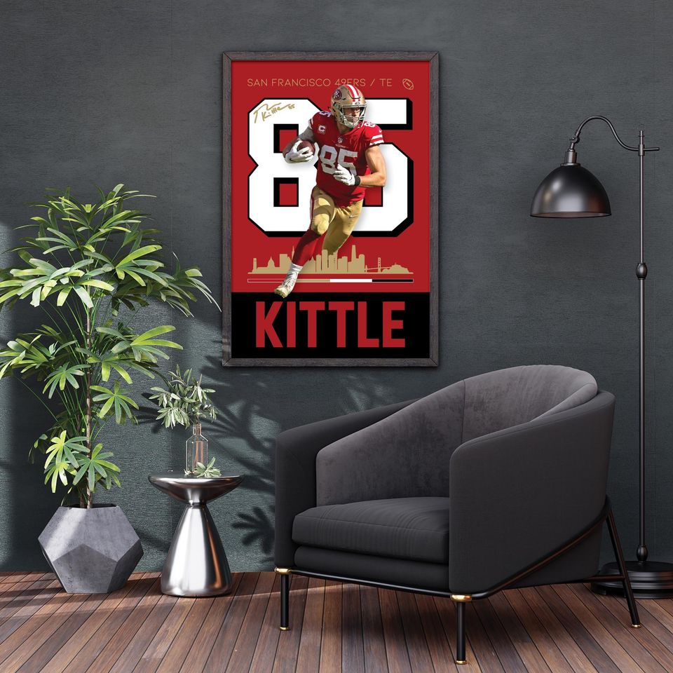 George Kittle San Francisco 49ers Vertical Poster Wall Art