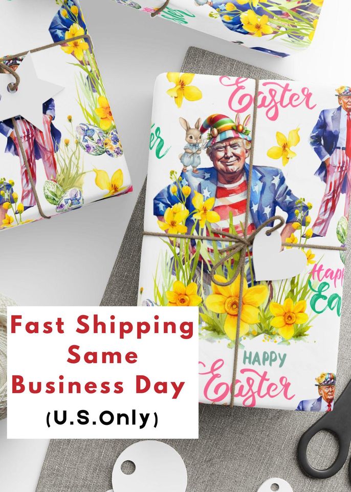 President Donald Easter Wrapping Paper Roll, Donald T Easter Gift Wrapping Paper (COPYRIGHT 2025 )