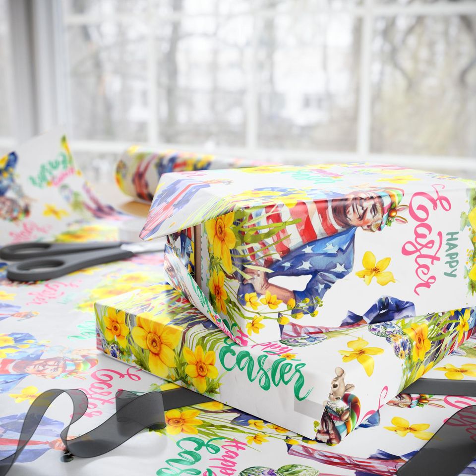 President Donald Easter Wrapping Paper Roll, Donald T Easter Gift Wrapping Paper (COPYRIGHT 2025 )