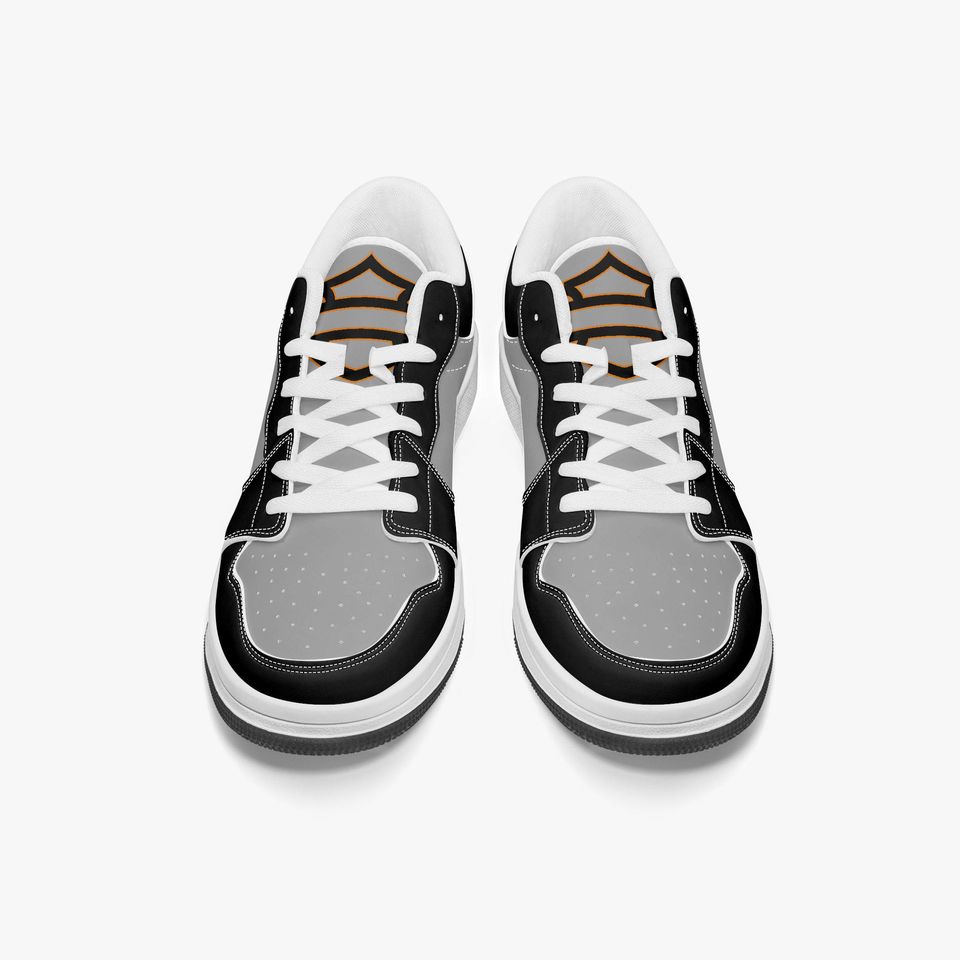 Haarleyy Davidson Inspired Low-Top Leather Sneakers - White/Black