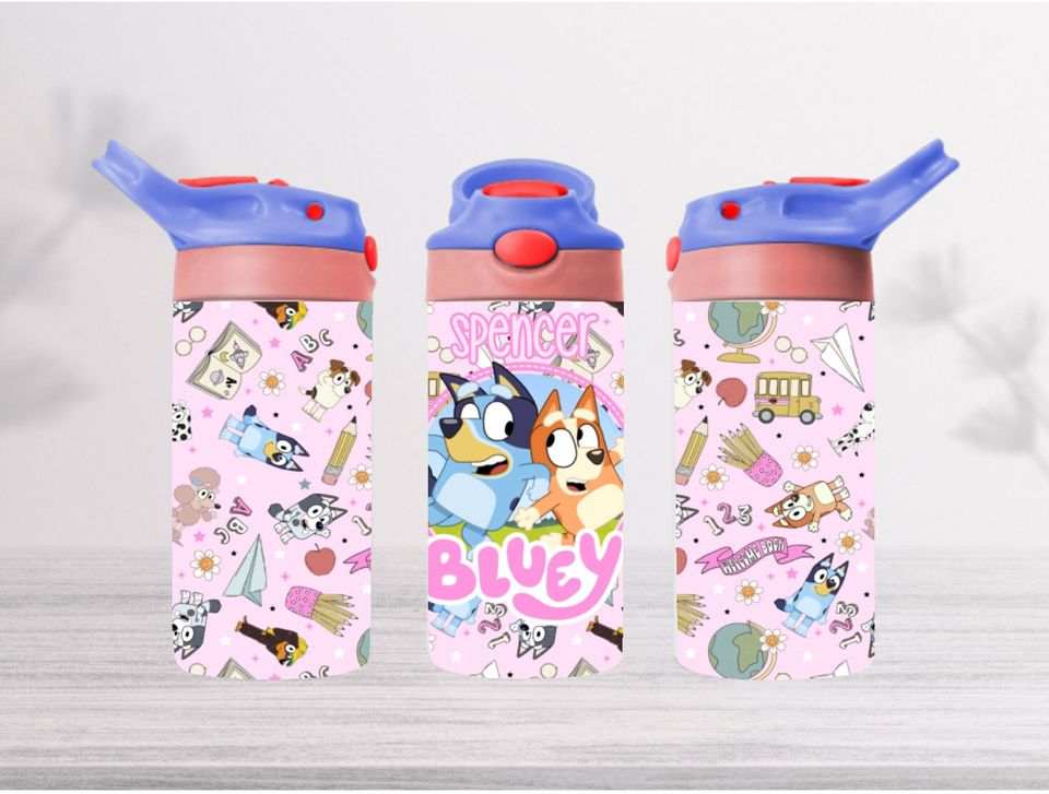 Blue Dog Kids Water Bottle