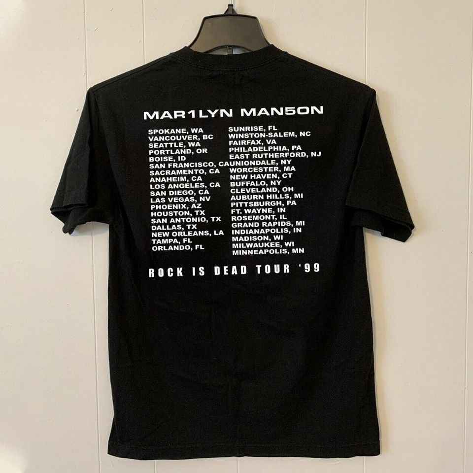 Marilyn Manson Rock Is Dead 1999 Tour Shirt
