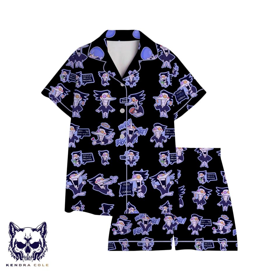 Spamton Pajama Set  Deltarune-Inspired Sleepwear | Funny Chibi Print Lounge Set for Fans