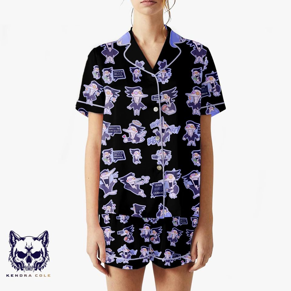 Spamton Pajama Set  Deltarune-Inspired Sleepwear | Funny Chibi Print Lounge Set for Fans