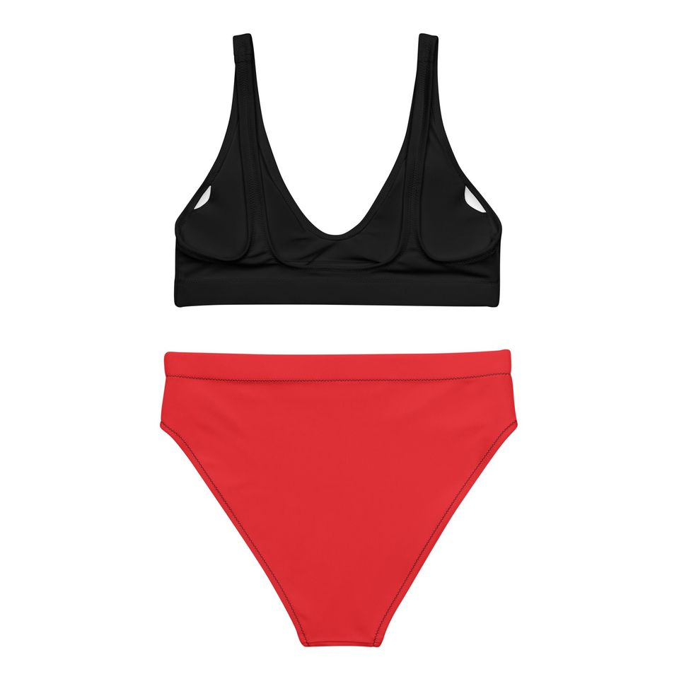 The Mouse Recycled high-waisted bikini, Cute Bikini Set, Recycled high-waisted bikini
