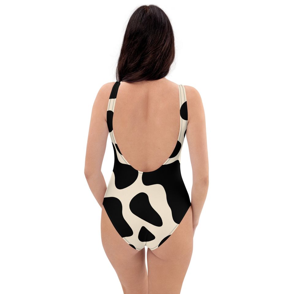 Cow Print One-Piece Swimsuit/ Cow Print Leotard