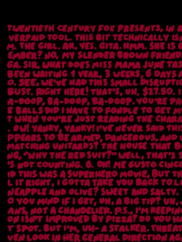 Deadpool (2016) - Handwritten Script Poster