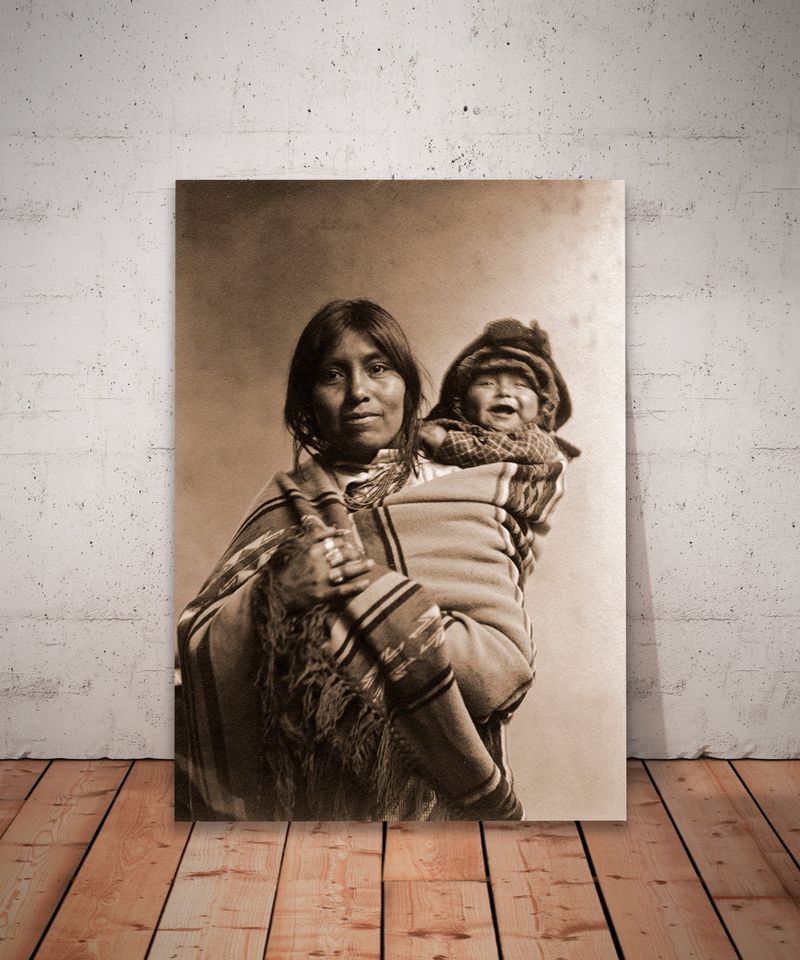 Crow Indian mother and child, Indian Madonna