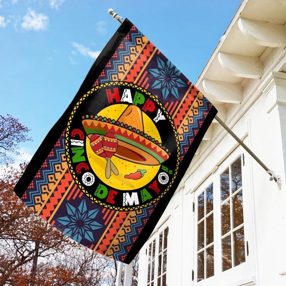 Happy Cinco De Mayo Garden Flag, Let's Fiesta Garden Flag, Cinco De Mayo Garden Flag, Mexican Festical Flag JCKC10