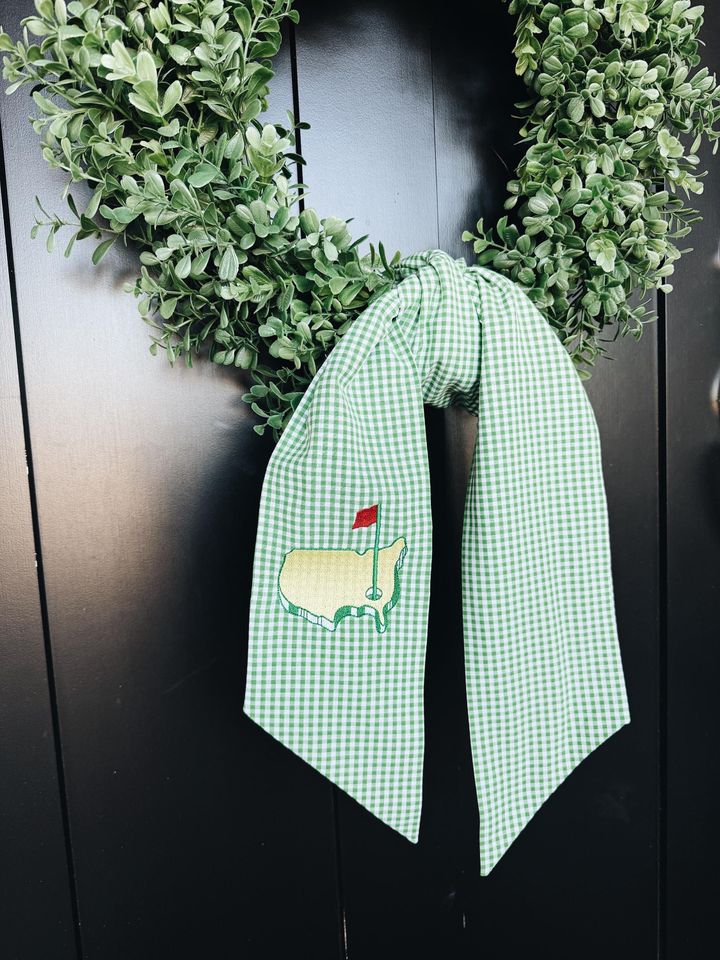 USA Golf Gingham Wreath Sash
