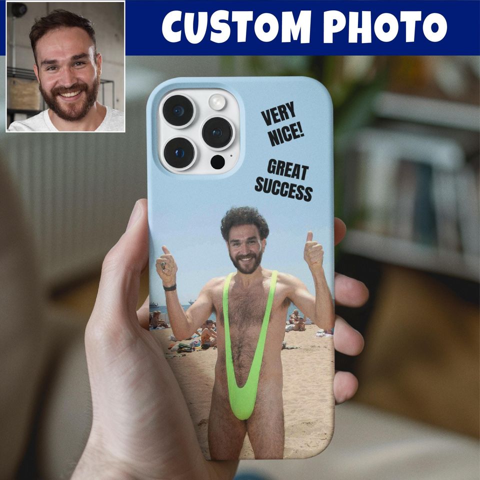 Custom Borat Phone Case | iPhone and Samsung | Funny Phone Case | Gifts For Her Him  | iPhone 16, 15, 14, 13, 12 & Galaxy S23, S22, S21