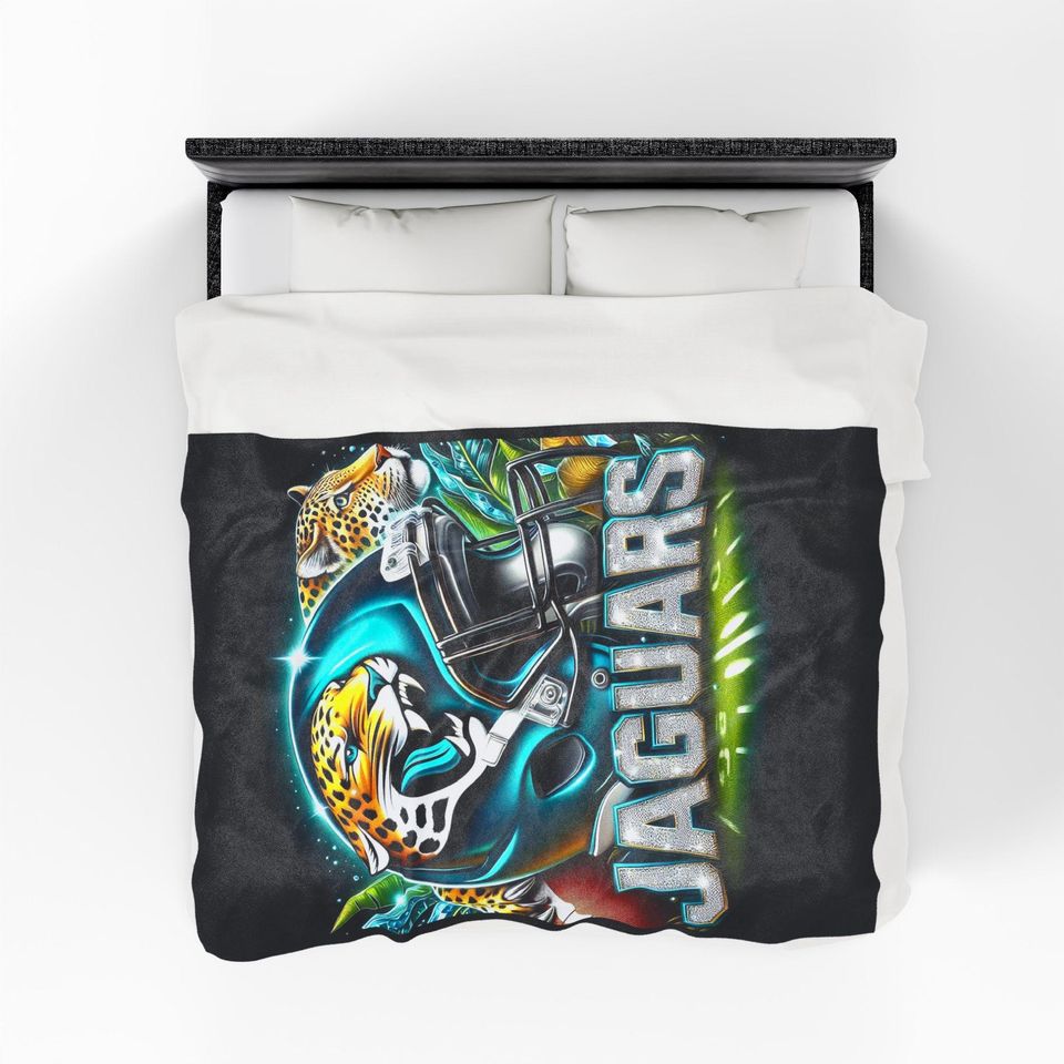 Jacksonville Football Throw Blanket, Cozy Sports Throw, Game Day Decor, Fan Gift