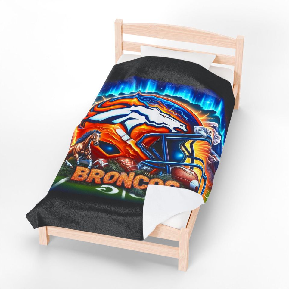 Denver Football Throw Blanket - Cozy Sports Throw, Game Day Decor, Fan Gift