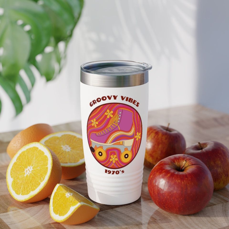 Retro/Groovy Vibes/ Tumbler, 20oz