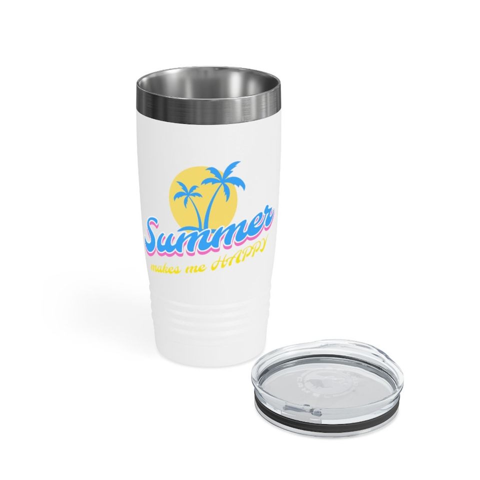 Summer makes me happy Ringneck Tumbler