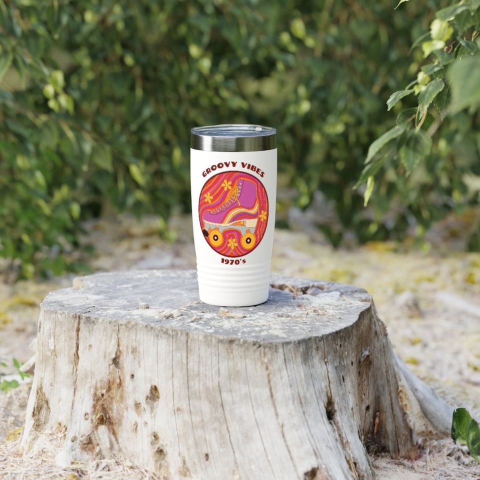 Retro/Groovy Vibes/ Tumbler, 20oz