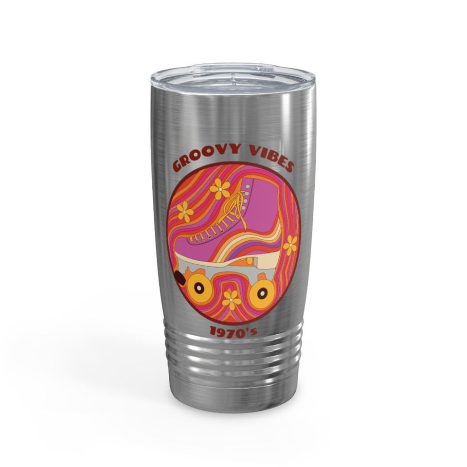 Retro/Groovy Vibes/ Tumbler, 20oz