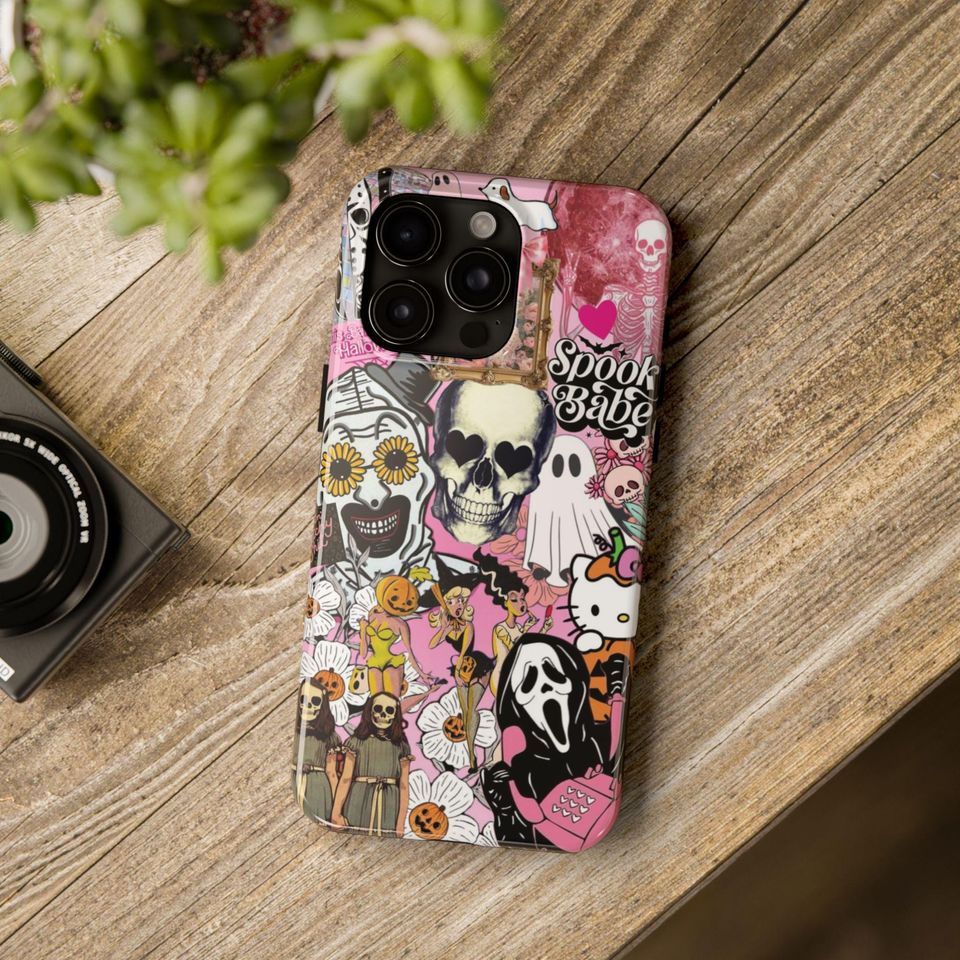 Ghostface Pink Horror Aesthetic iPhone Case