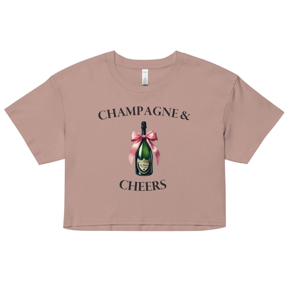 Champagne & Cheers Bachelorette Party Crop Top